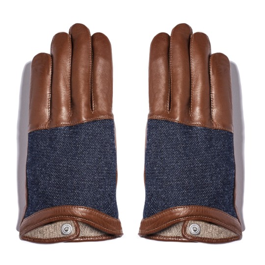 Gants En Cuir Côtelé Marron Pour écran Tactile | En Stock! | Fawler